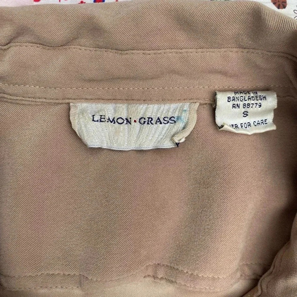 Vintage Lemon Grass Button Up Shirt - Picture 3 of 4